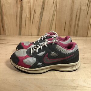 Nike Shoes Youth Gray & Pink Pillar Tech Athletic Training Running Size 1Y